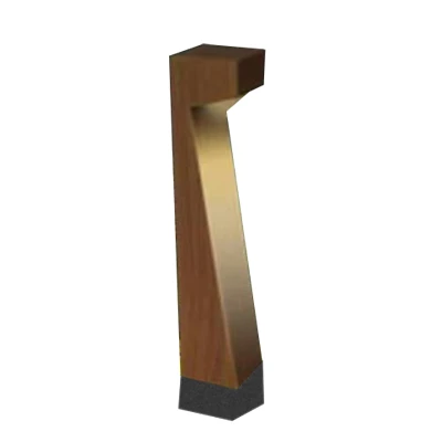Decoratieve tuinpaal met houtnerf en tuinpaal 10W